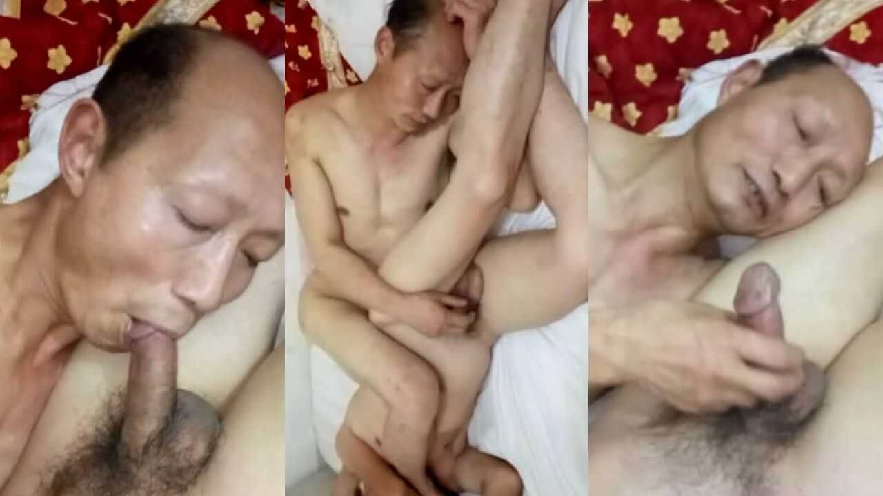 和一对老情侣开房老头玩射了