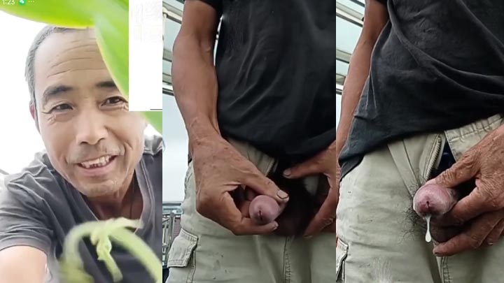 HJJ老头在天台打视频飞机射